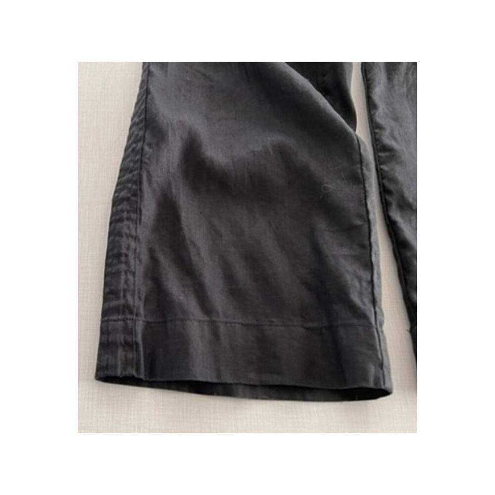 Quince Sz M Wide Leg Linen Pants Black Elastic Breezy Vacation Travel Relaxed - Picture 10 of 16
